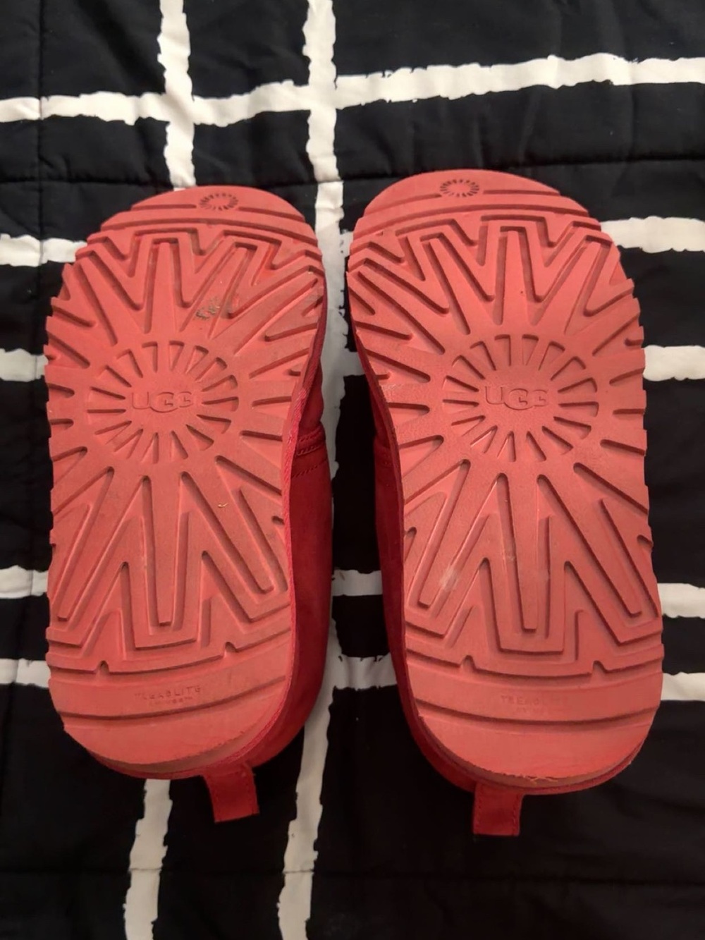UGG Kids Red Boot with Traction Sole
